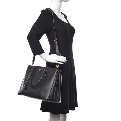 Prada Saffiano Large Galleria Double Zip Tote Black 2 of 15