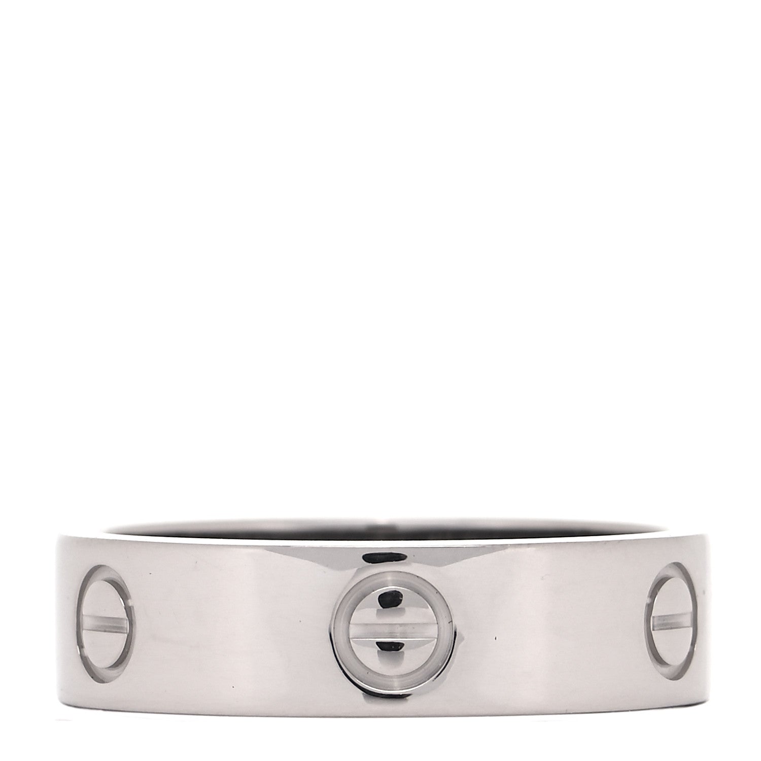 Cartier 18K White Gold 5.5mm LOVE Ring 61 9.5 3 of 4