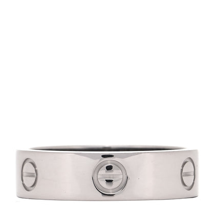 Cartier 18K White Gold 5.5mm LOVE Ring 61 9.5 3 of 4