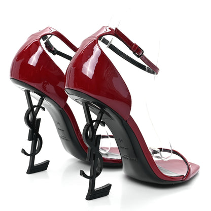 Saint Laurent Patent Calfskin Opyum 110 Sandals 41 Red 5 of 10