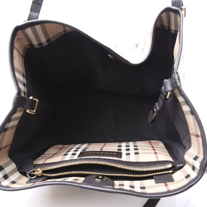 Burberry Haymarket Check Small Canterbury Tote Chocolate 4 of 10