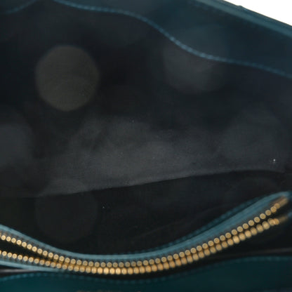 Saint Laurent Calfskin Y Quilted Monogram Small Loulou Chain Satchel Sea Turquoise 5 of 9