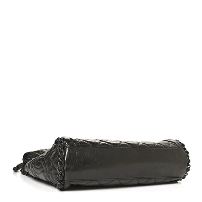 Chanel Metallic Calfskin Quilted Medium Chain Me Hobo Dark Grey 4 of 11
