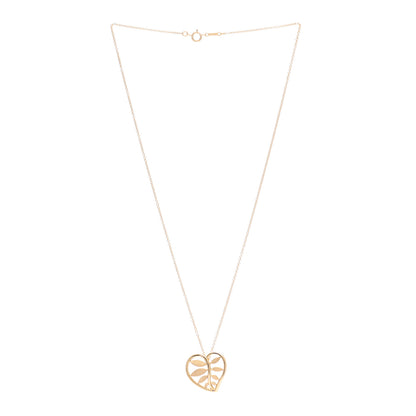 Tiffany 18K Yellow Gold Paloma Picasso Villa Paloma Heart Palm Pendant Necklace 3 of 7