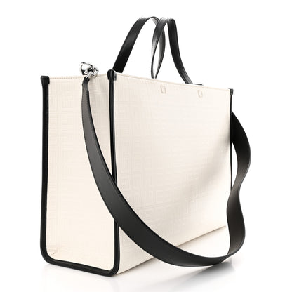 Givenchy Canvas Logo 4G Embossed Medium Tote Beige Black 3 of 11