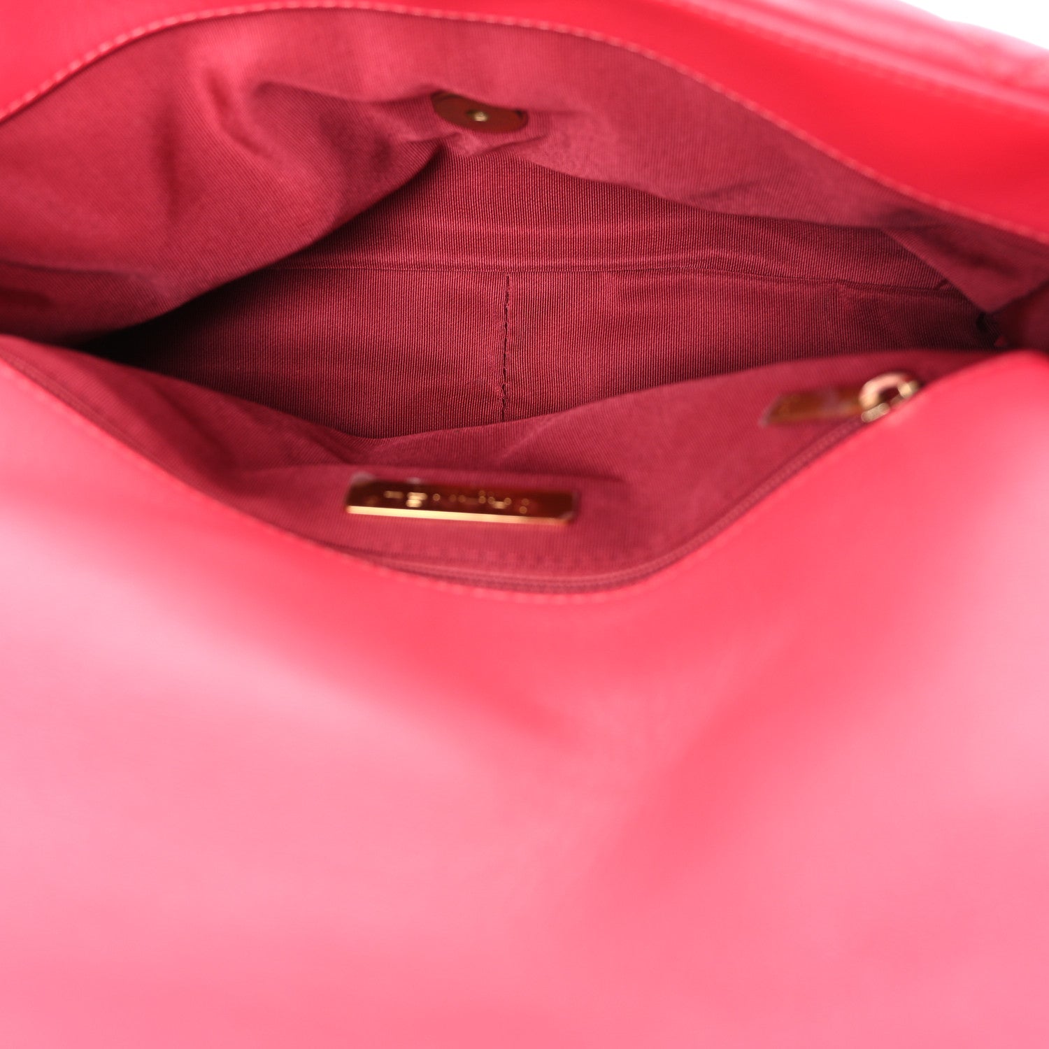 Chanel Lambskin Quilted Large Chanel 19 Flap Dark Pink 5 of 10