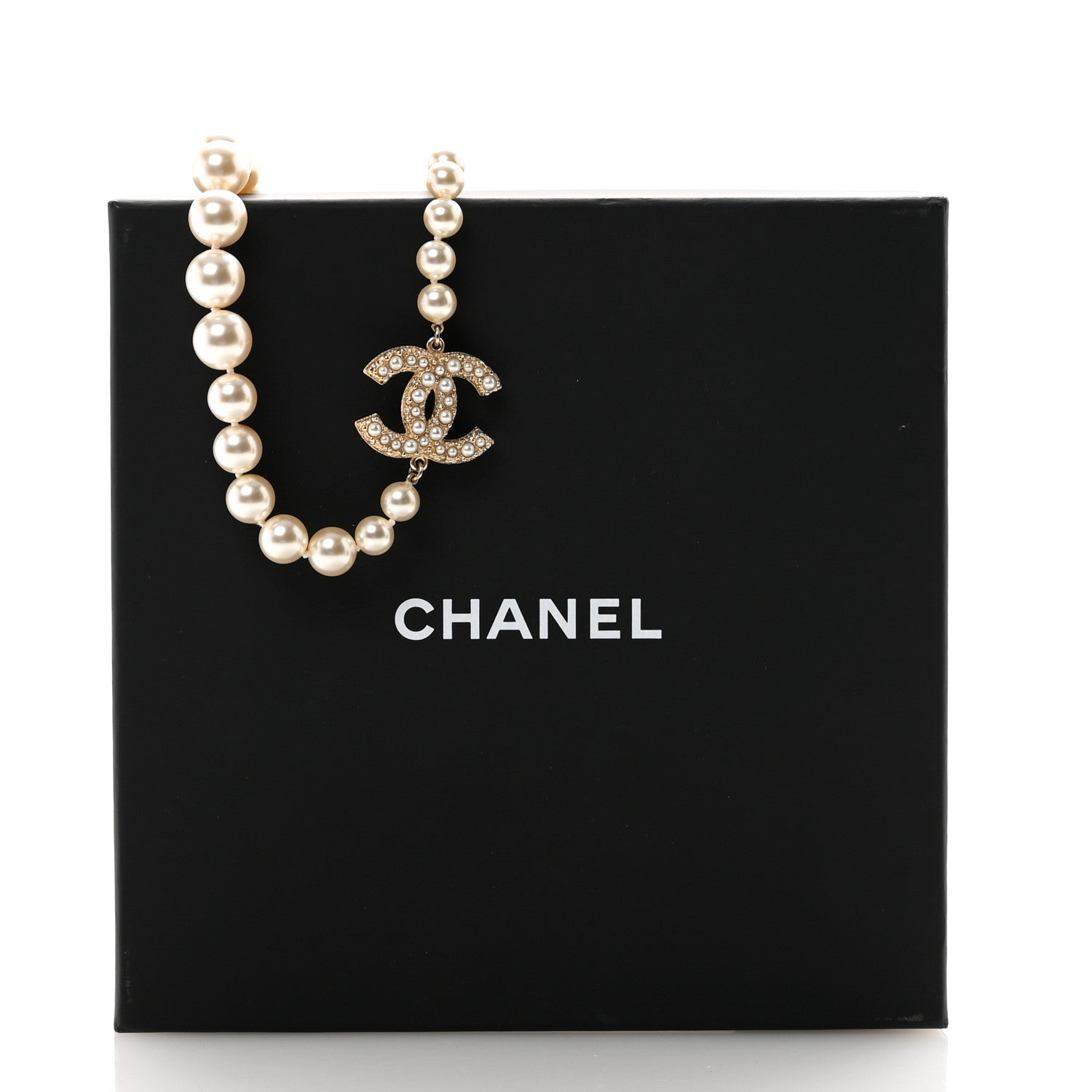 Chanel Pearl CC 100th Anniversary Necklace Light Gold 6 of 6