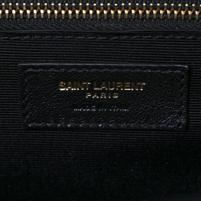 Saint Laurent Grain De Poudre Textured Mixed Matelasse Large Triquilt Monogram Satchel 5 of 7