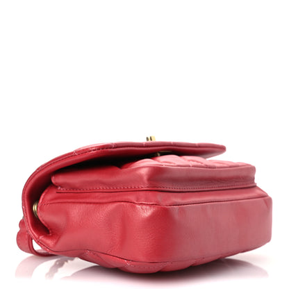 Chanel Metallic Calfskin Quilted Top Handle Flap Dark Pink 9 of 13