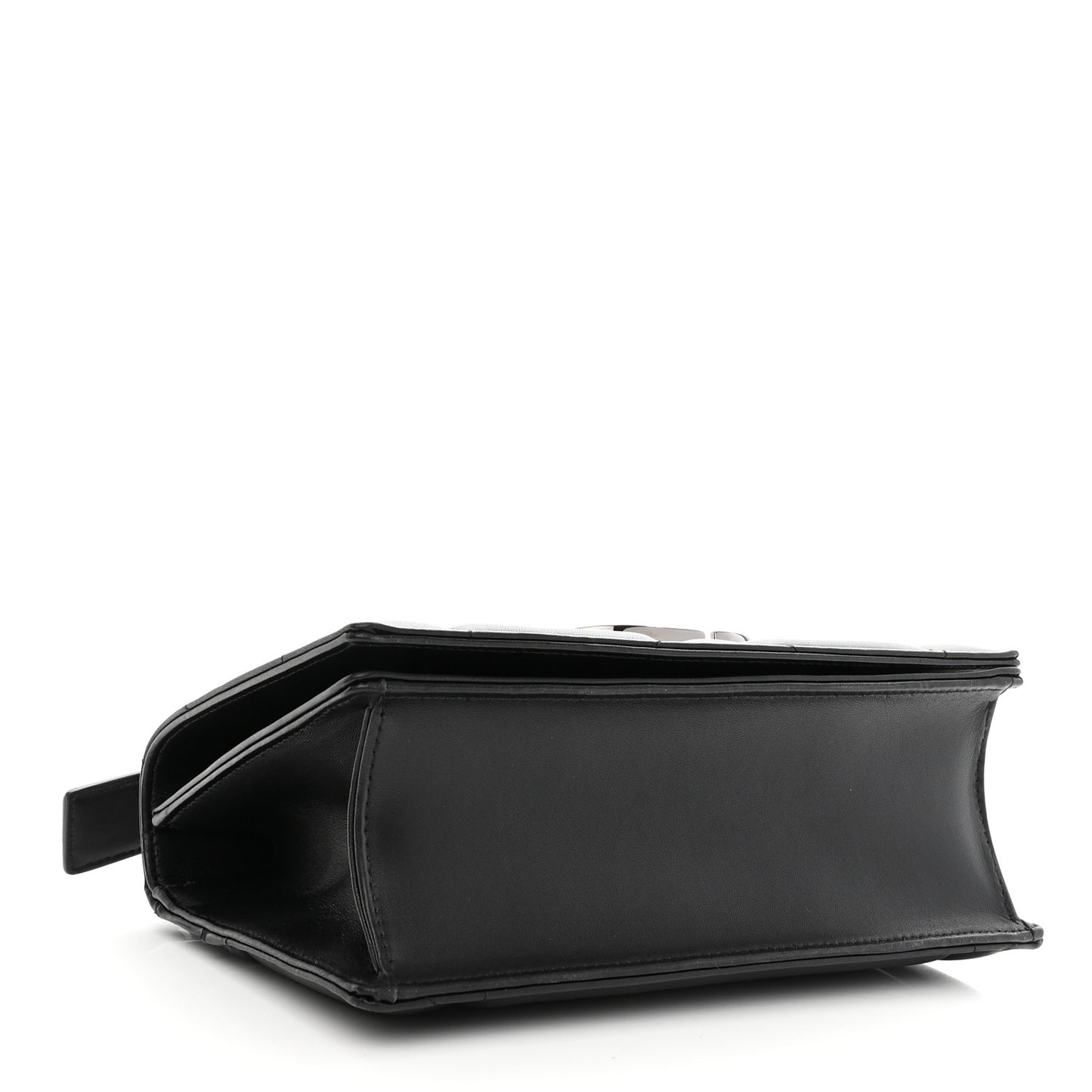 Lambskin Maxi Cannage 30 Montaigne Chain Top Handle Bag Black