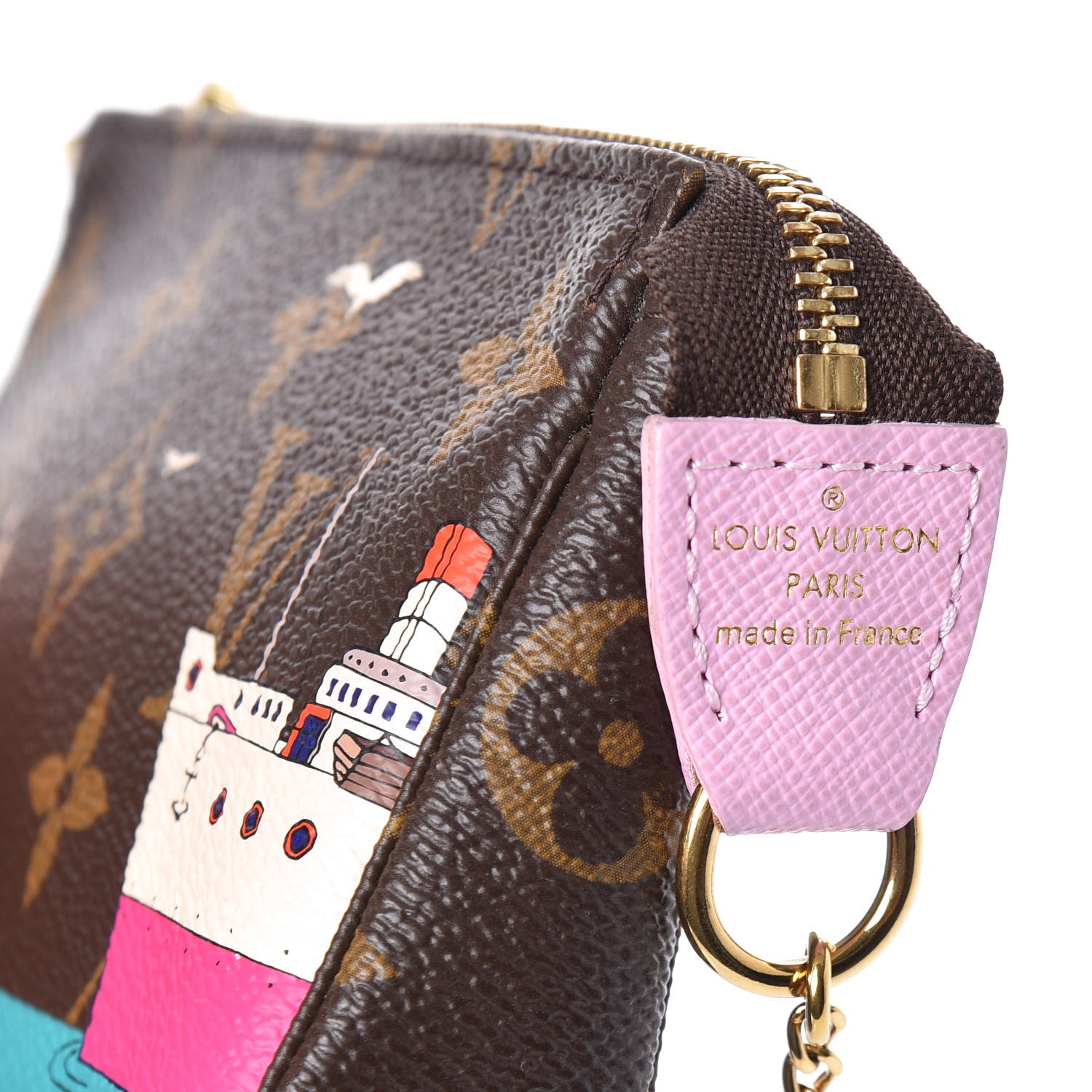 Louis Vuitton Monogram 2016 Christmas Animation Mini Pochette Accessories Rose Ballerine 7 of 7