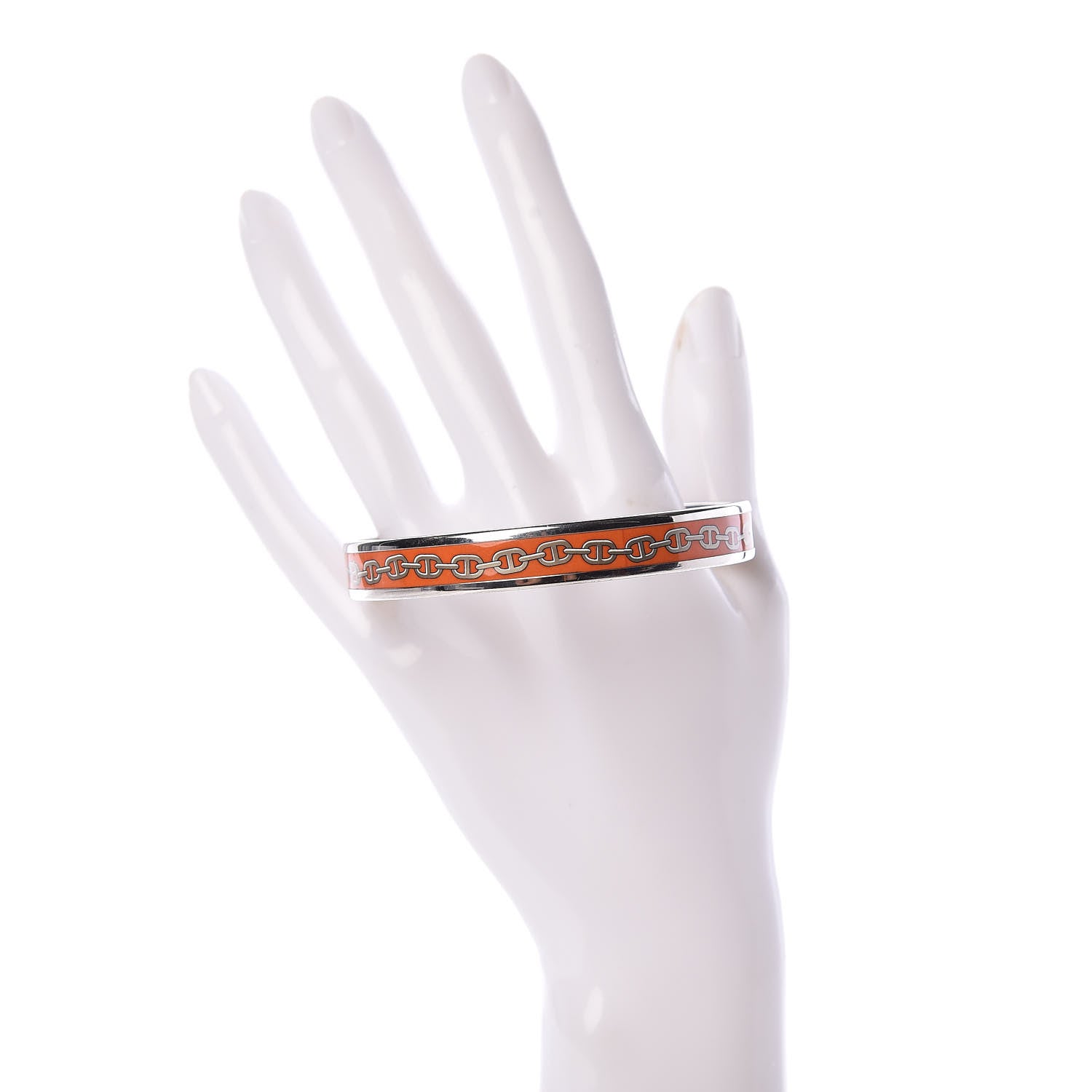 Hermes Enamel Printed Narrow Chaine d'Ancre Bracelet 65 2 of 5