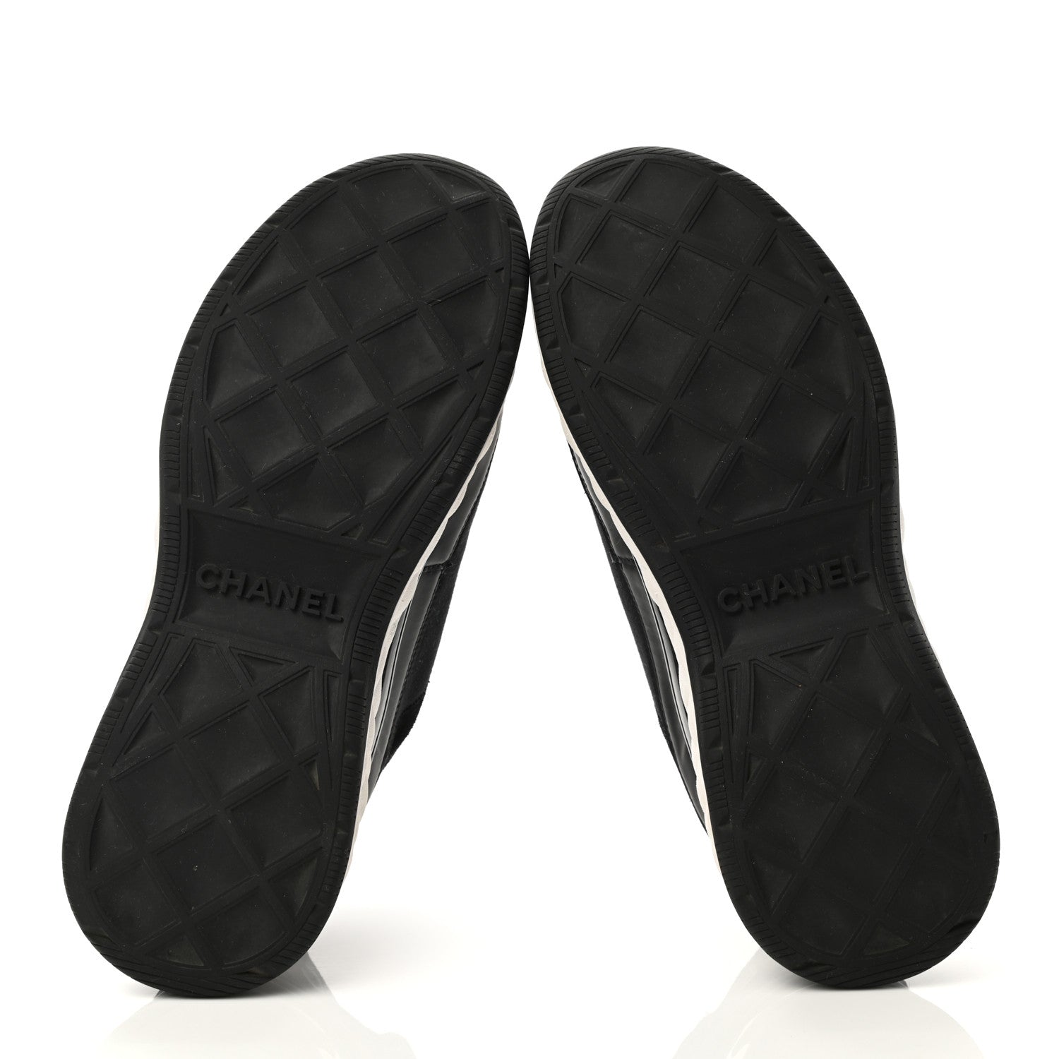 Chanel Velvet Calfskin Mixed Fibers CC Sneakers 38 Black 5 of 14