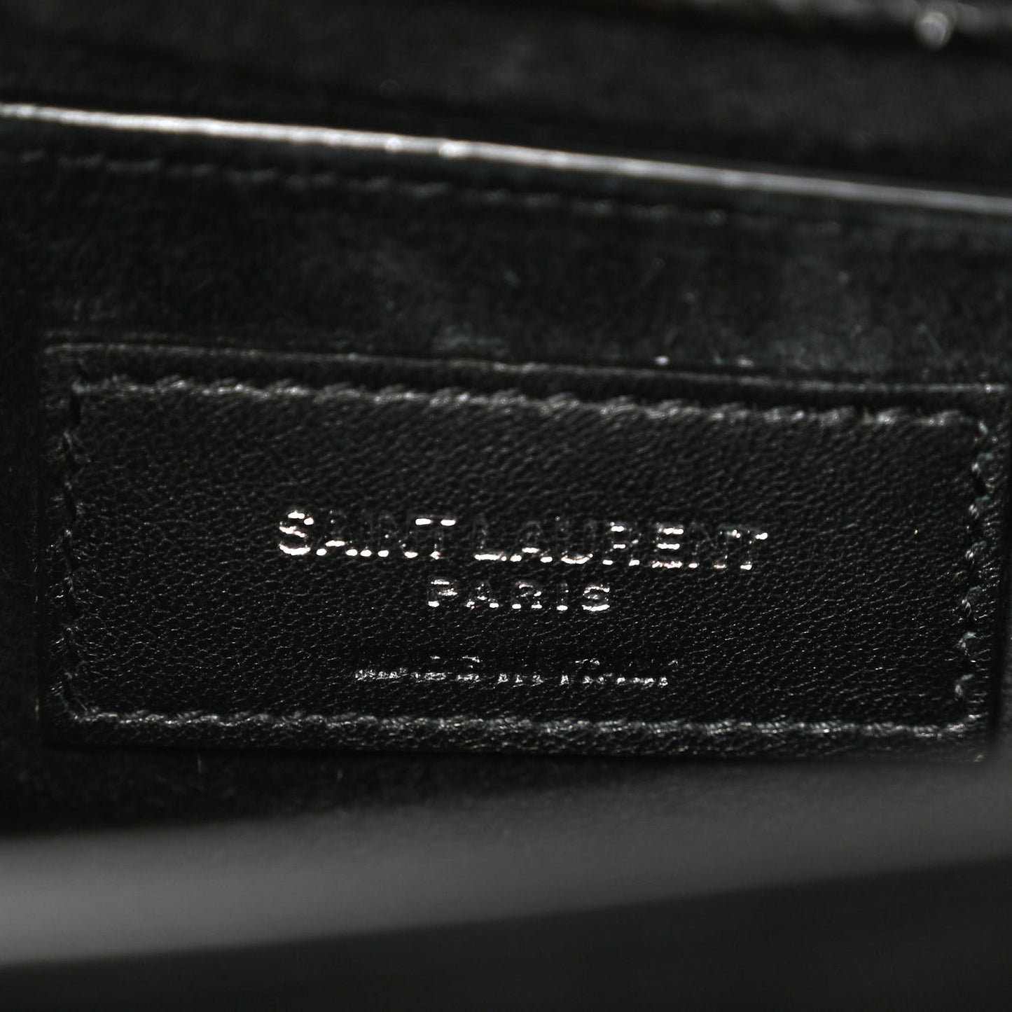 Calfskin Crocodile Embossed Medium Monogram Sunset Black
