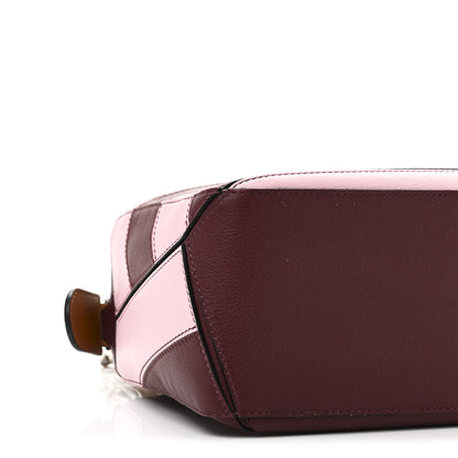 Loewe Calfskin Rugby Small Puzzle Bag Wine Pastel Pink 8 of 9