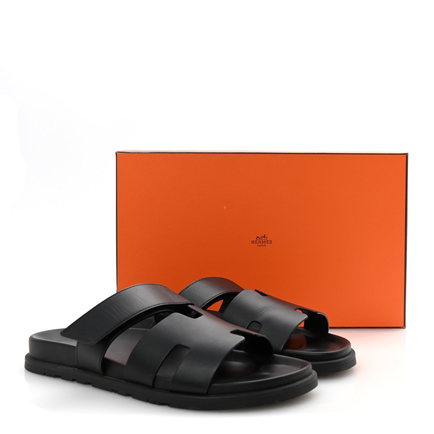 Calfskin Mens Chypre Sandals 44.5 Black