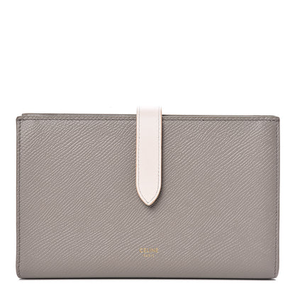 Celine Grained Calfskin Large Multifunction Strap Wallet Grey Vintage Pink 1 of 8