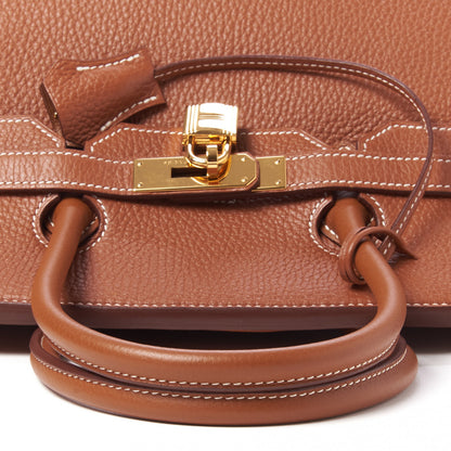 Hermes Taurillon Clemence Birkin 35 Gold 14 of 33
