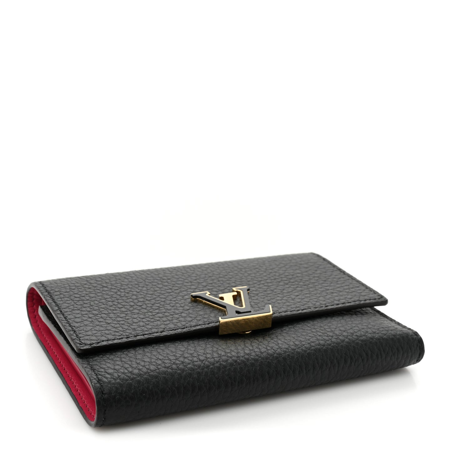 Taurillon Capucines Compact Wallet Black