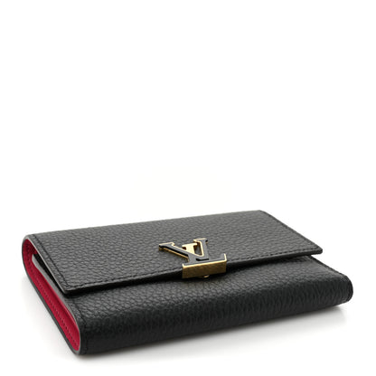 Louis Vuitton Taurillon Capucines Compact Wallet Black 4 of 10