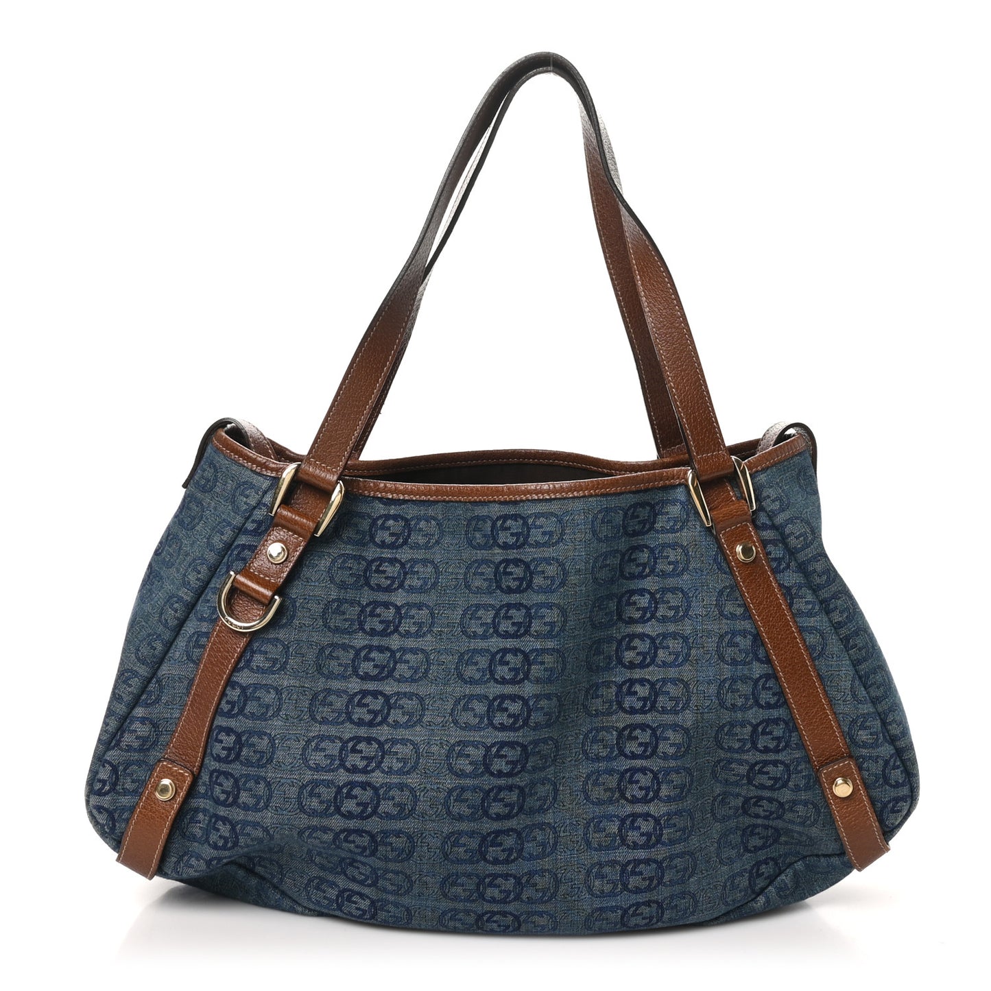 Denim GG Medium Abbey Shoulder Bag Blue