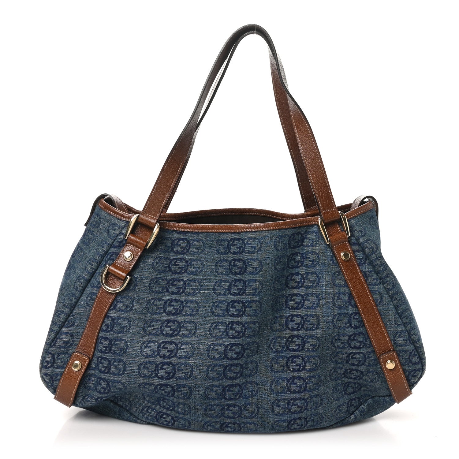 Gucci Denim GG Medium Abbey Shoulder Bag Blue 3 of 10