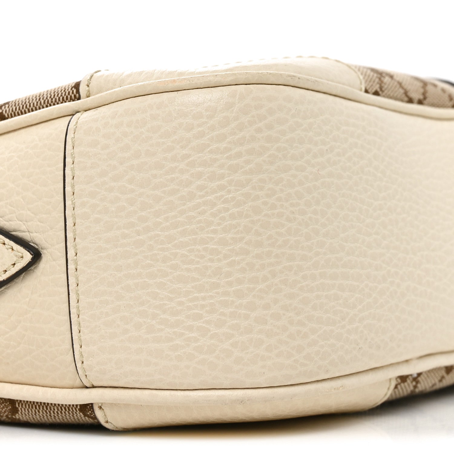Gucci Monogram Dollar Calfskin Mini Bree Messenger Bag Beige Ebony Avoire 9 of 10