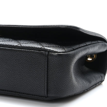 Chanel Caviar Quilted Medium CC Filigree Flap Black 9 of 10