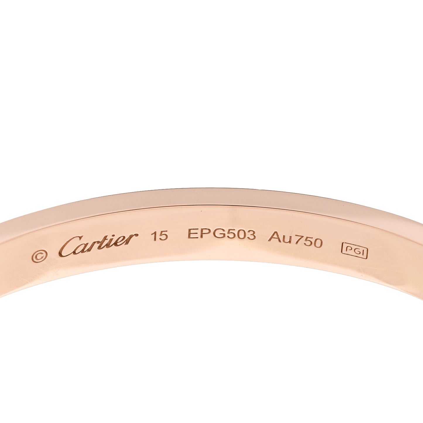 18K Pink Gold LOVE Bracelet 15