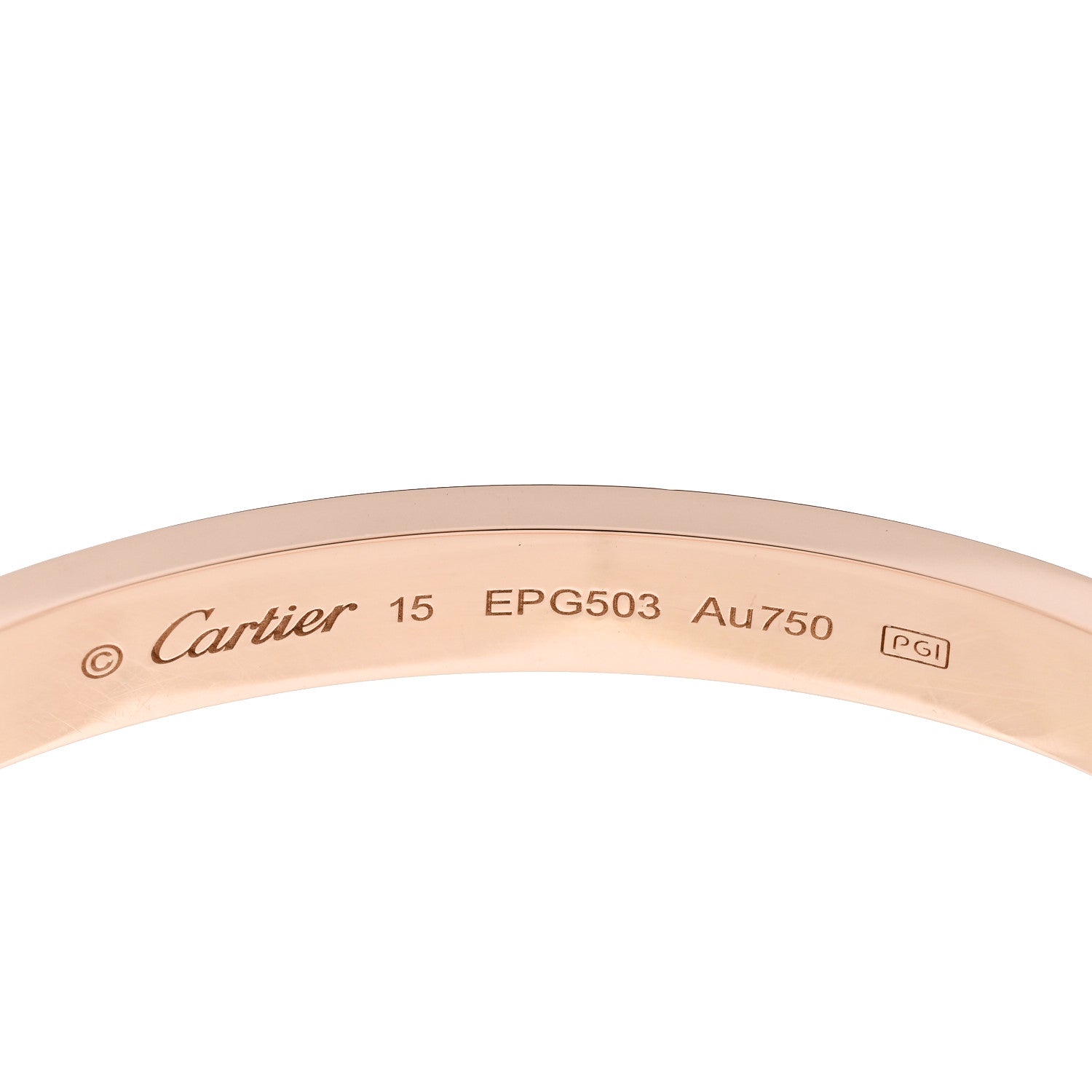 Cartier 18K Pink Gold LOVE Bracelet 15 4 of 6
