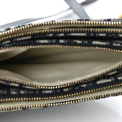 Christian Dior Oblique Saddle Pouch With Strap Navy Blue 6 of 11