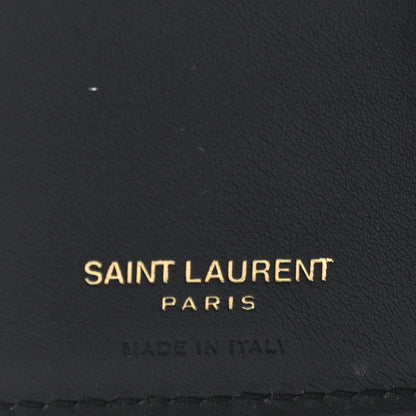 Saint Laurent Smooth Calfskin Monogram Tiny Line Wallet Black 6 of 9
