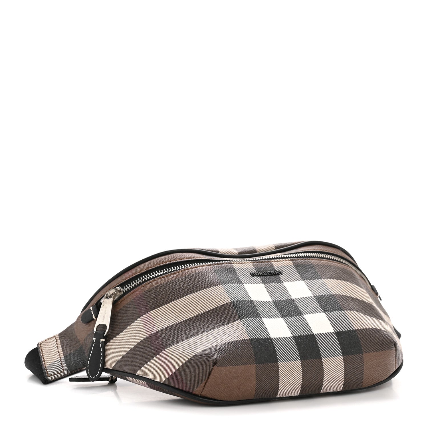 Burberry E-canvas Check Bum Bag Dark Birch Brown 4 of 11
