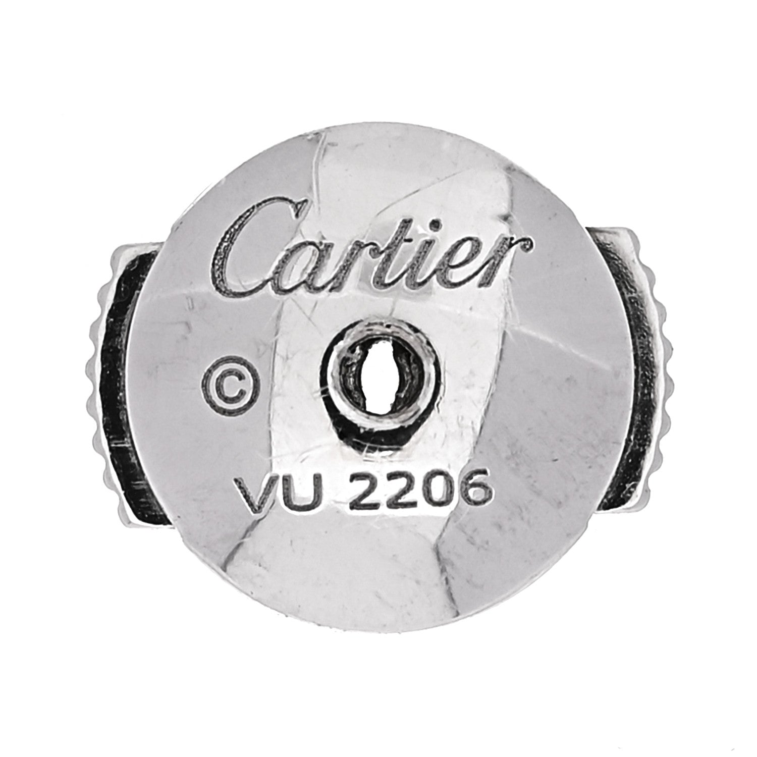 Cartier 18K White Gold Diamond MM D'Amour Earrings 4 of 6