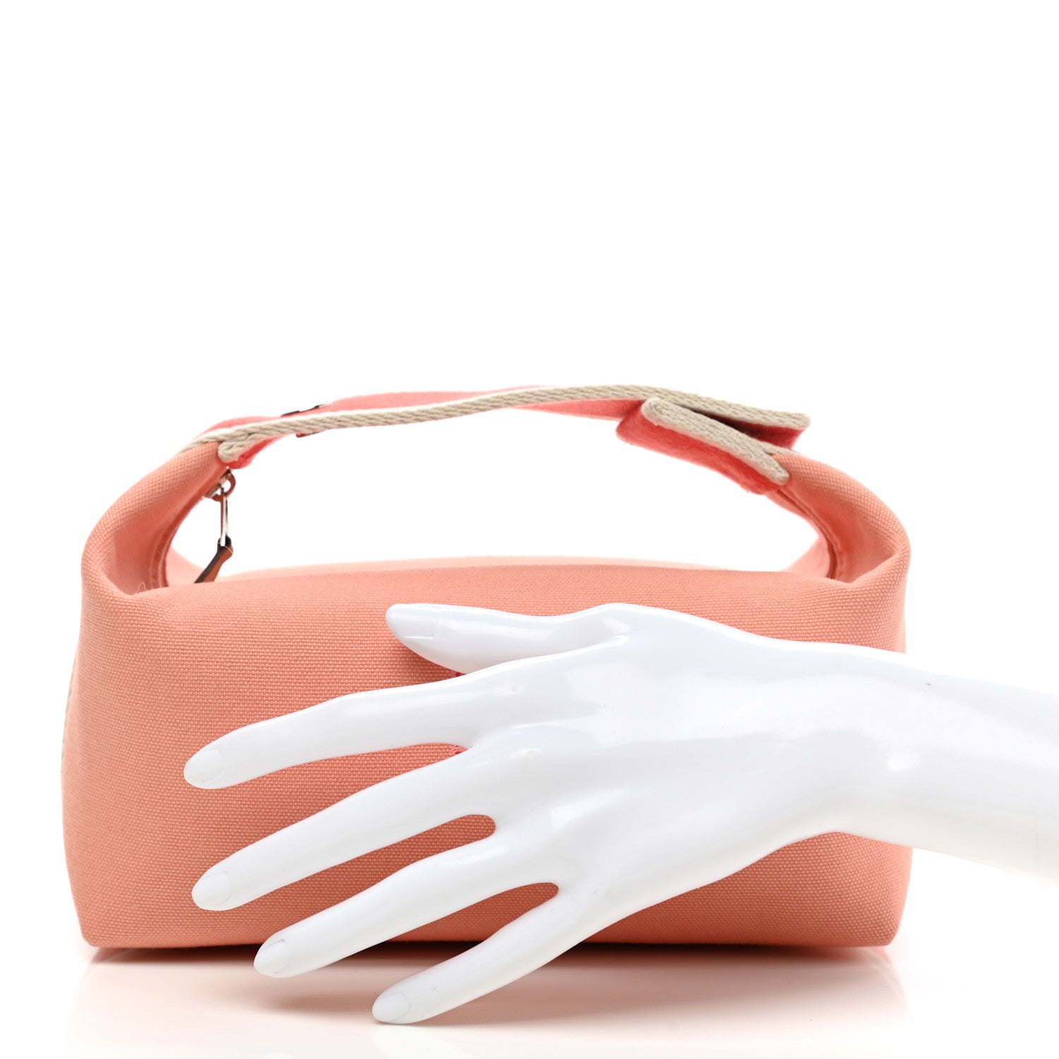 Hermes Canvas Small Bride-A-Brac Pouch Goyave 2 of 7