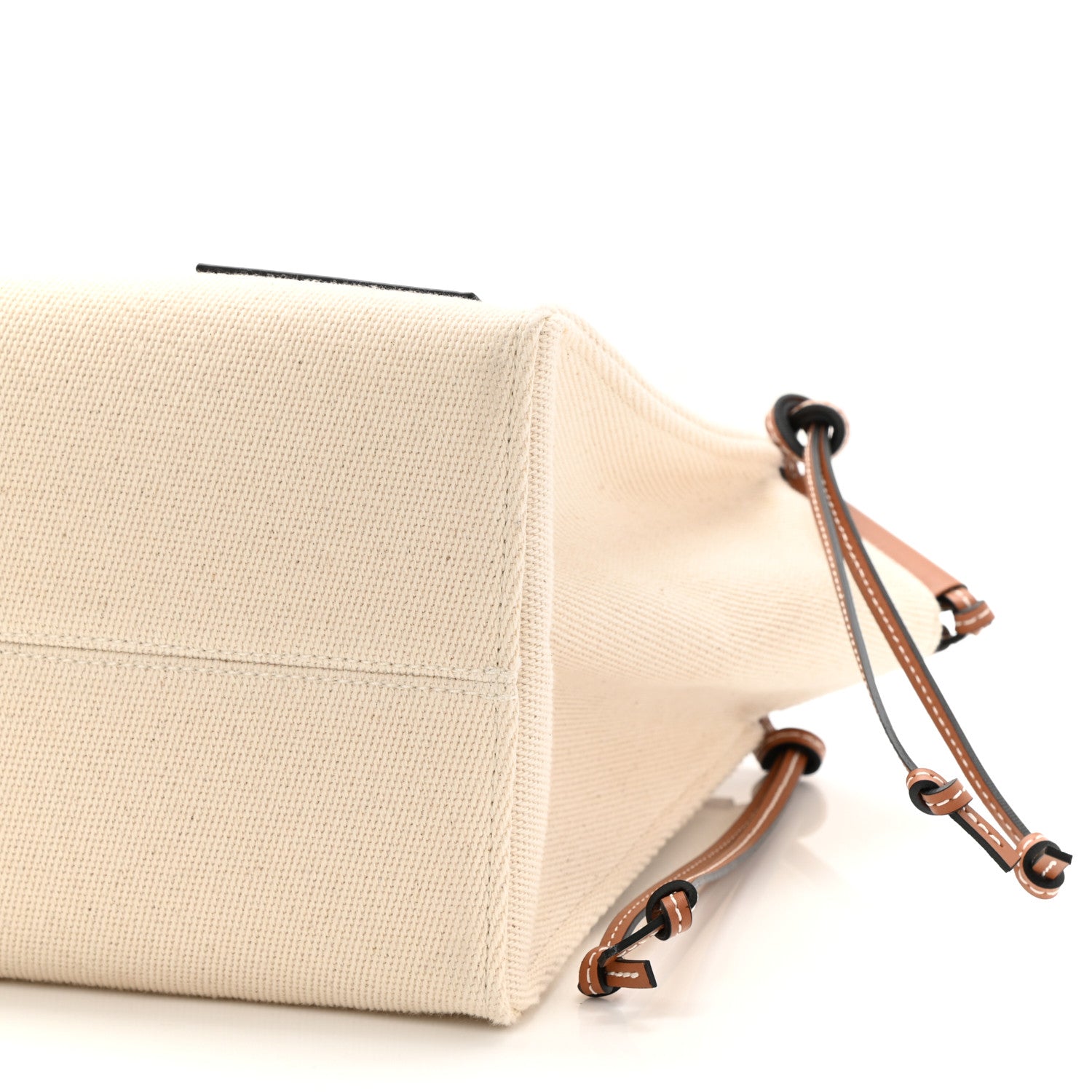 Loewe Canvas Calfskin Cushion Tote Beige 6 of 10