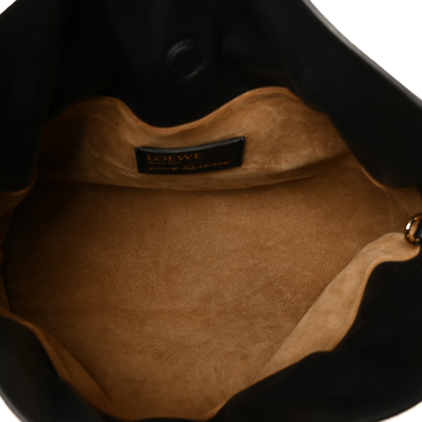 X ALBERS Nappa Calfskin Small Flamenco Knot Bag Black Burgundy