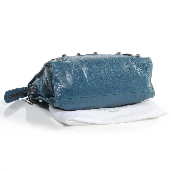 Chevre Giant 21 Gunmetal Hardware City Neiman Marcus LE Bleu