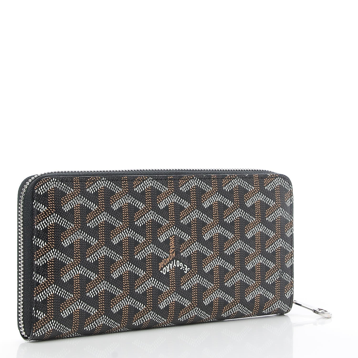 Goyard Goyardine Matignon Zip Around GM Wallet Black 3 of 7