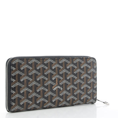 Goyard Goyardine Matignon Zip Around GM Wallet Black 3 of 7