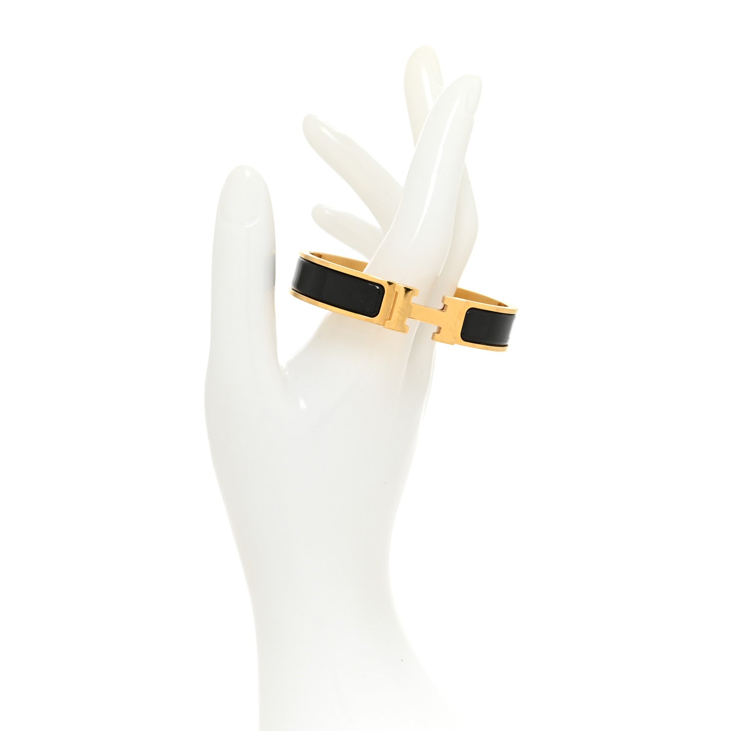Hermes Enamel Narrow Clic Clac H Bracelet PM Black 2 of 5