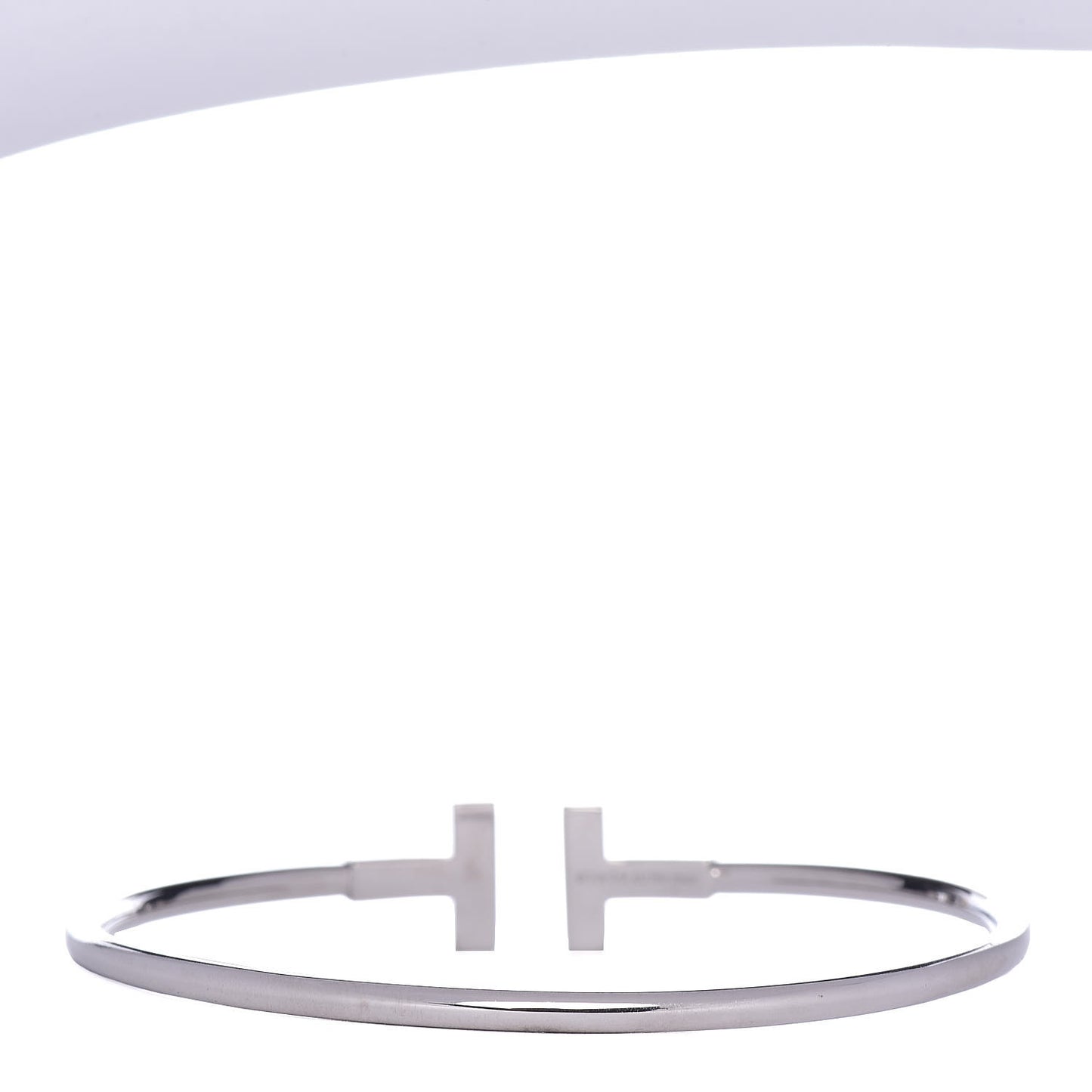 18K White Gold Diamond T Wire Bracelet