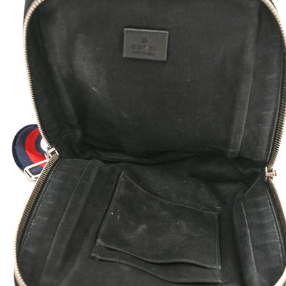 Gucci GG Supreme Monogram Web Belt Bag Black Grey 5 of 11