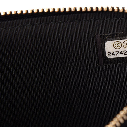 Chanel Caviar Chevron Small Boy Clutch With Chain Black 7 of 9