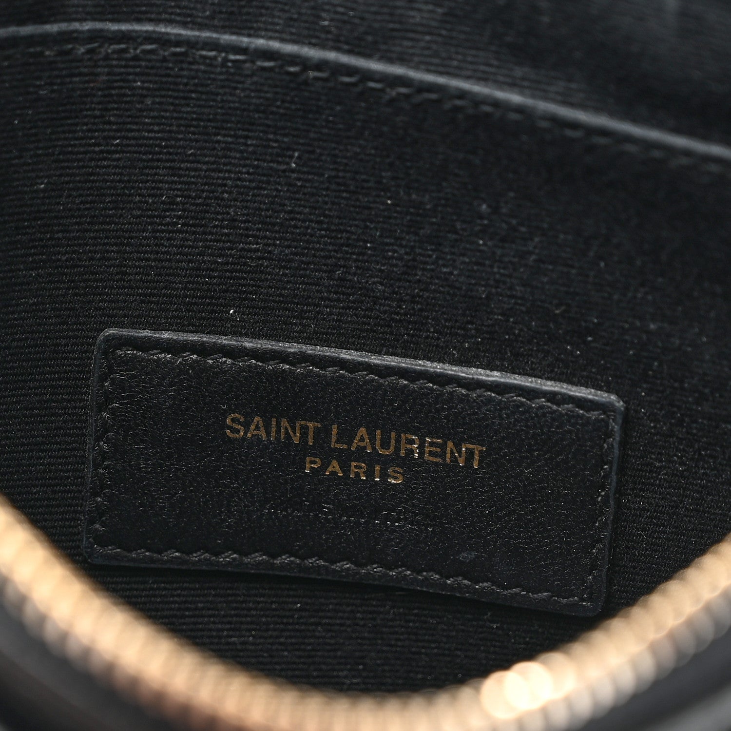 Saint Laurent Grain De Poudre Chevron Monogram Bill Pouch Black 6 of 9