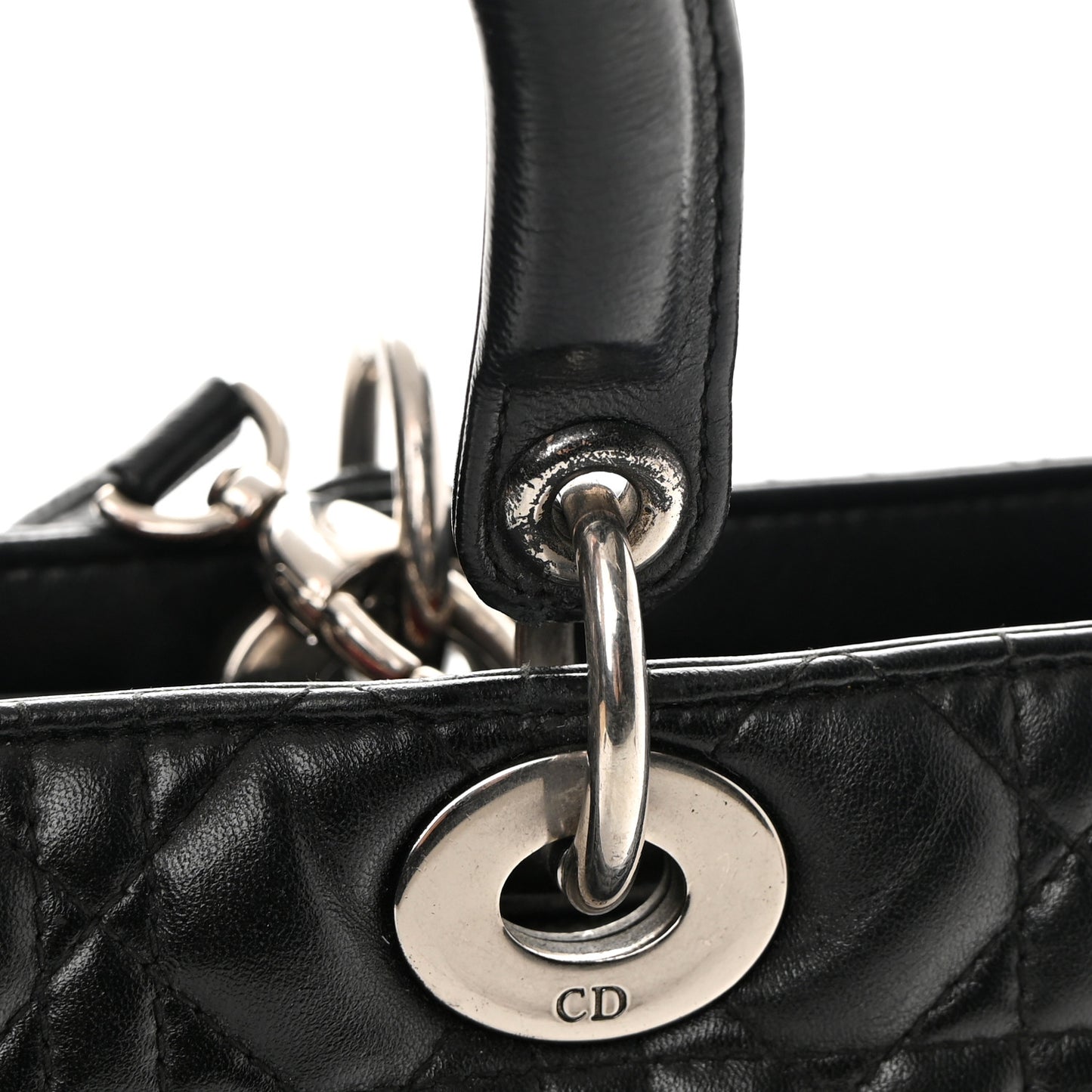 Lambskin Cannage Large Lady Dior Black