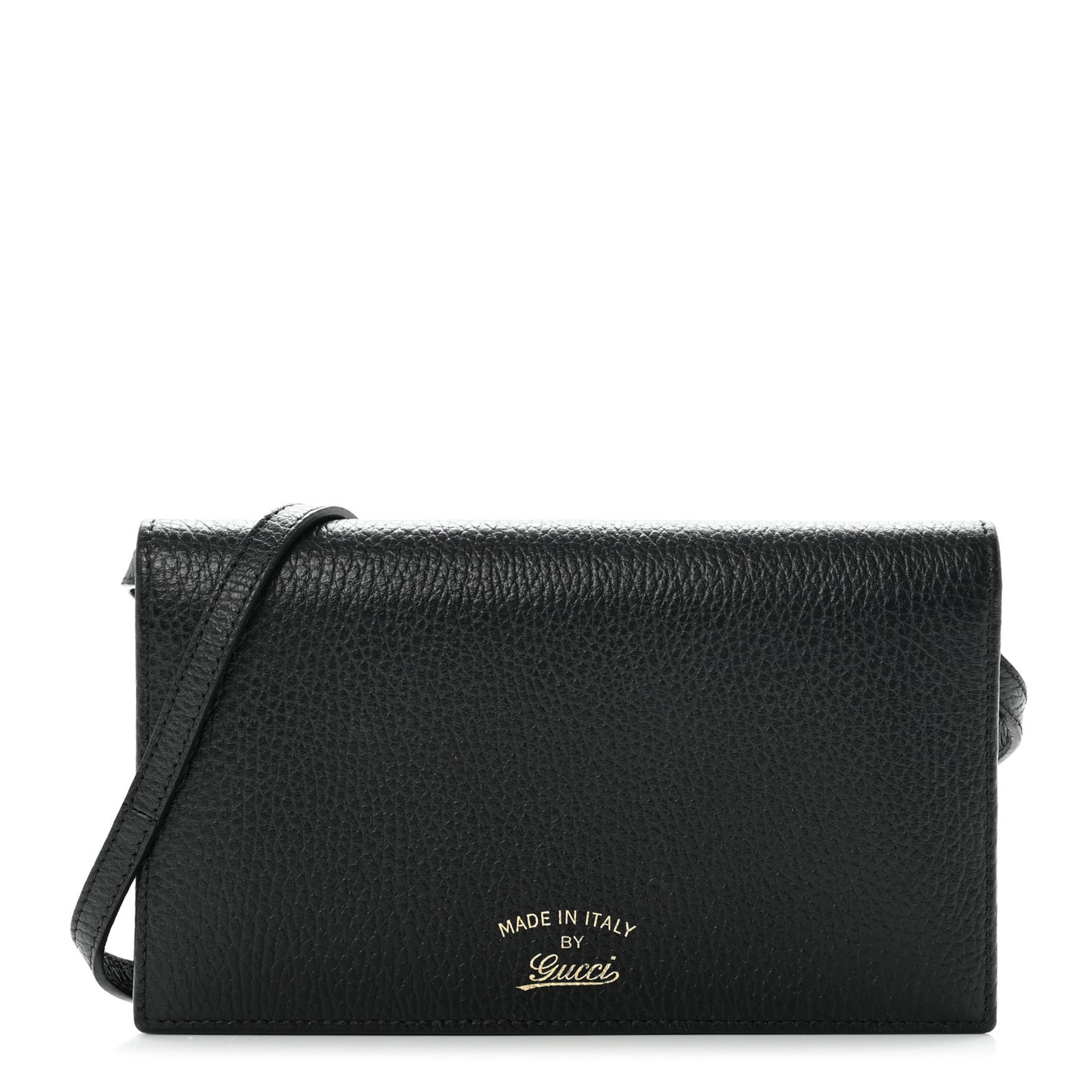 Dollar Calfskin Mini Swing Wallet Bag Black