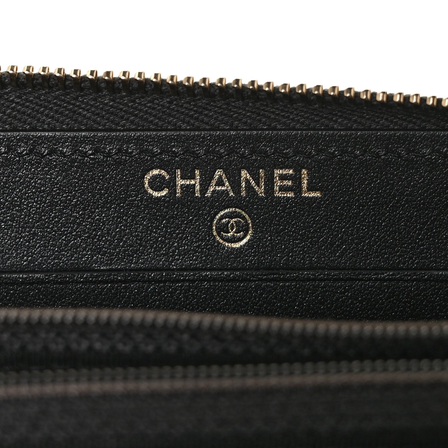 Chanel Iridescent Caviar Quilted Medium Zip Around Wallet Black 6 of 11