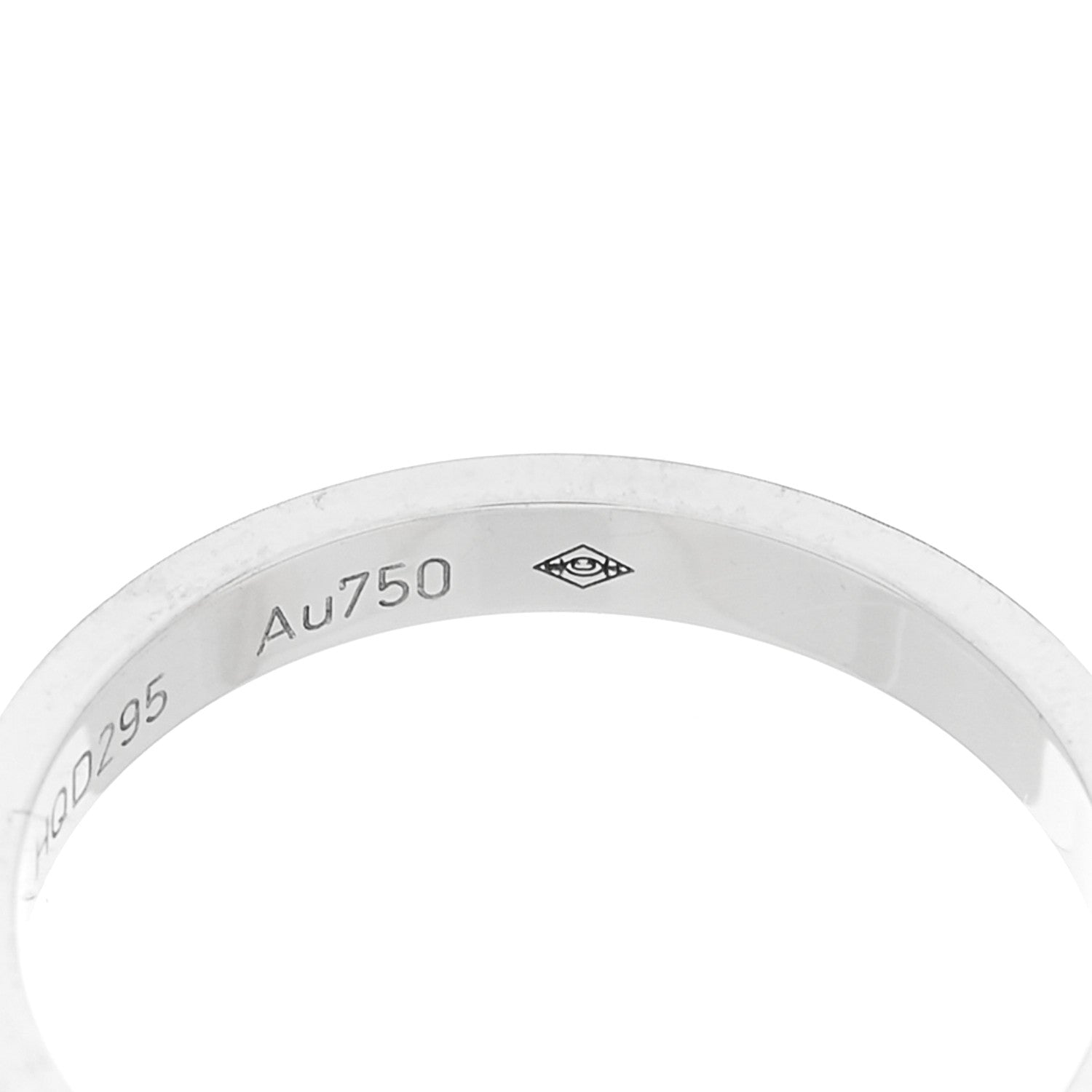 Cartier 18K White Gold Diamond 2.6mm LOVE Paved Band Ring 51 5.75 5 of 6