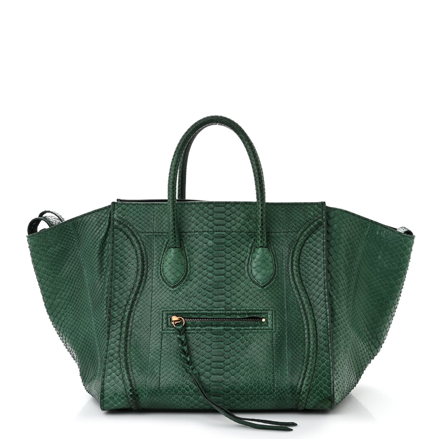 Celine Snakeskin Medium Phantom Luggage Green 1 of 11